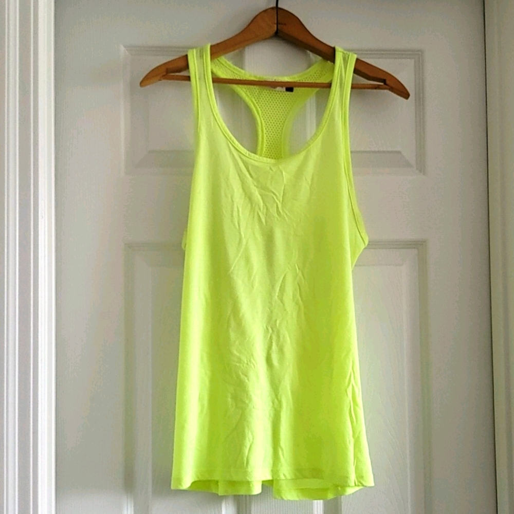Neon Yellow Tank with Mesh Back